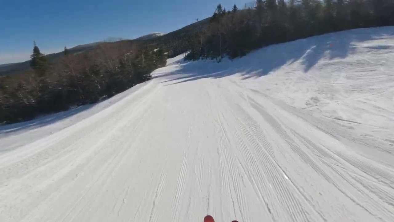 Skiing The Pass at Saddleback Maine