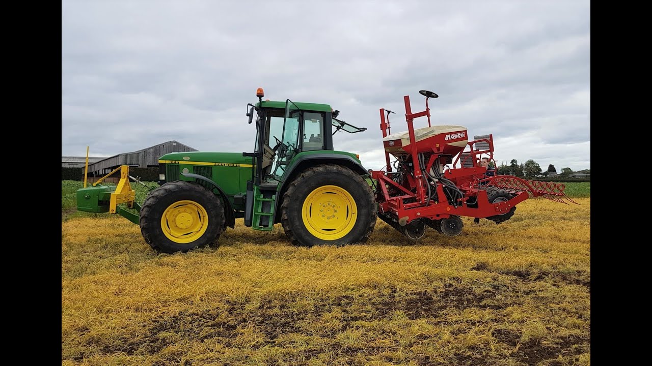 Drilling Spring Barley into cultivated ground in Leicestershire!