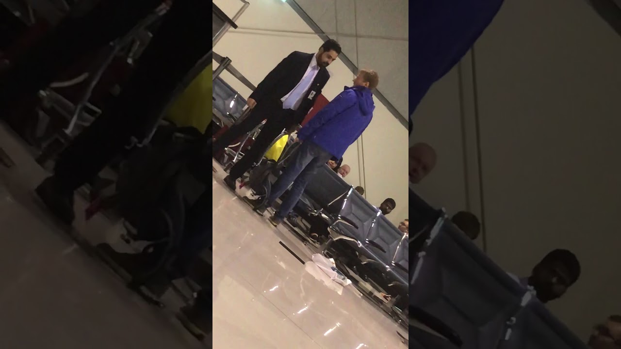 Drunk guy at bahrain airport