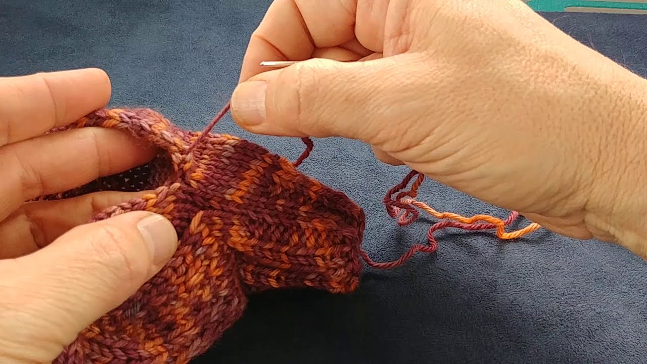 Costuras invisibles con punto jersey (para cerrar los calcetines).