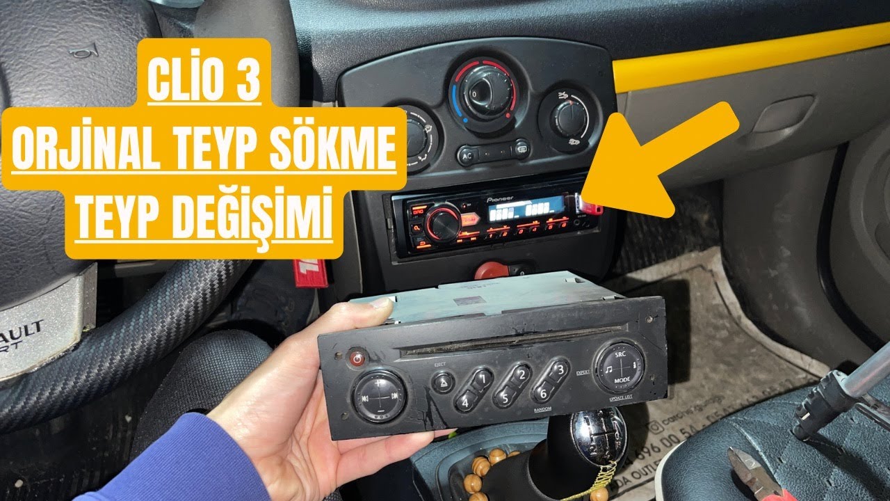 CLİO 3 / TEYP DEĞİŞTİRME / ORJİNAL TEYP NASIL SÖKÜLÜR