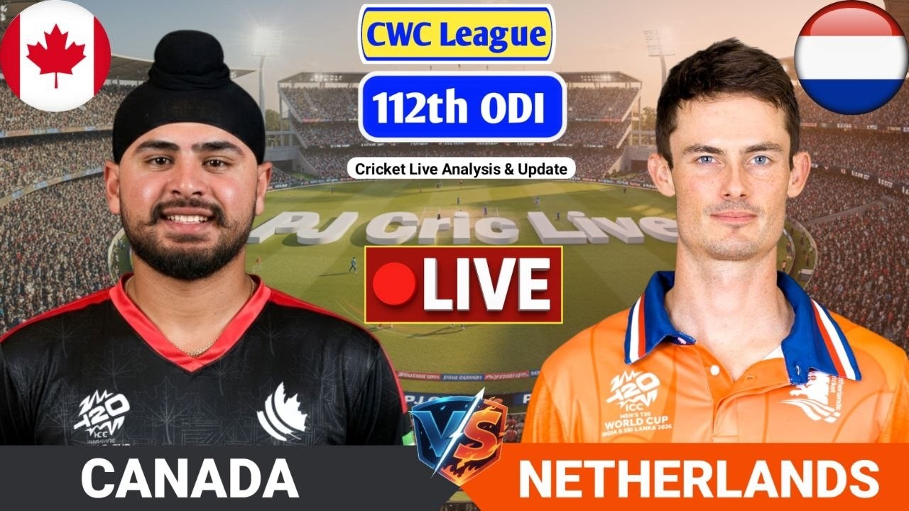 Canada Vs Netherlands 112th ODI Live | Live Score Analysis & Commentary | CAN vs NED Live