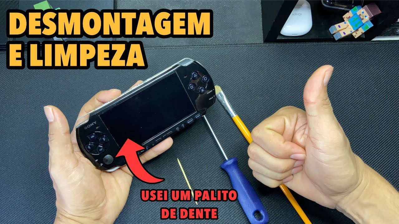 Desmontagem e limpeza COMPLETA DO PSP | EM DETALHES!