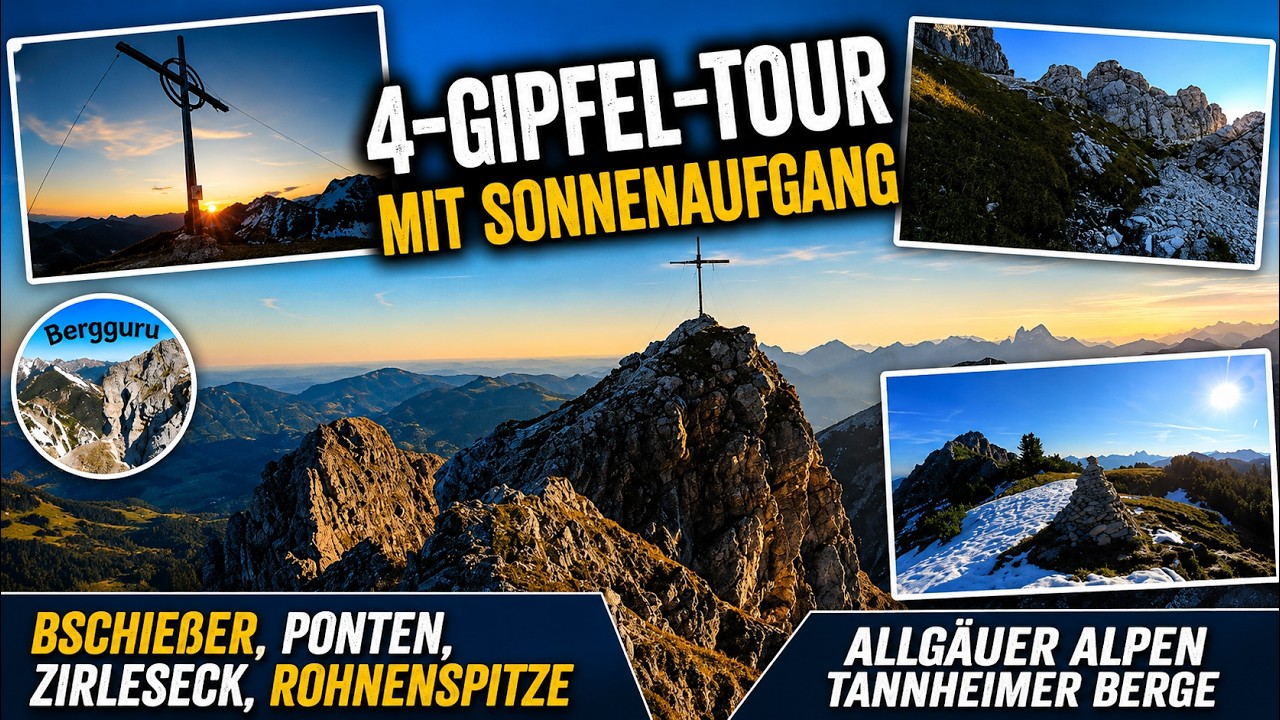 4-Gipfel-Bergtour | Bschießer Ponten Zirleseck Rohnenspitze | T2 | Allgäuer Alpen | Tannheimer Tal