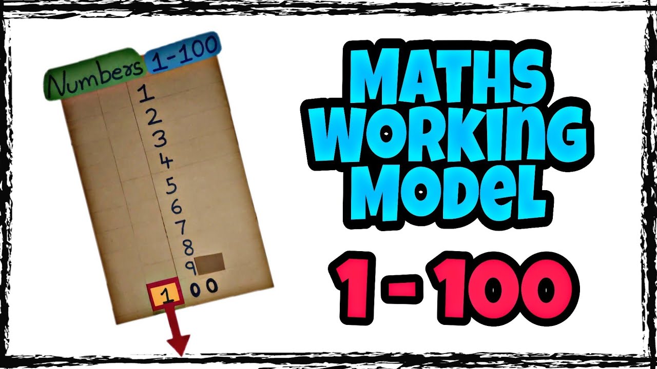 Maths Working Model 1-100 Numbers || Maths 1-100 Numbers TLM || Numbers Craft || Math Numbers TLM