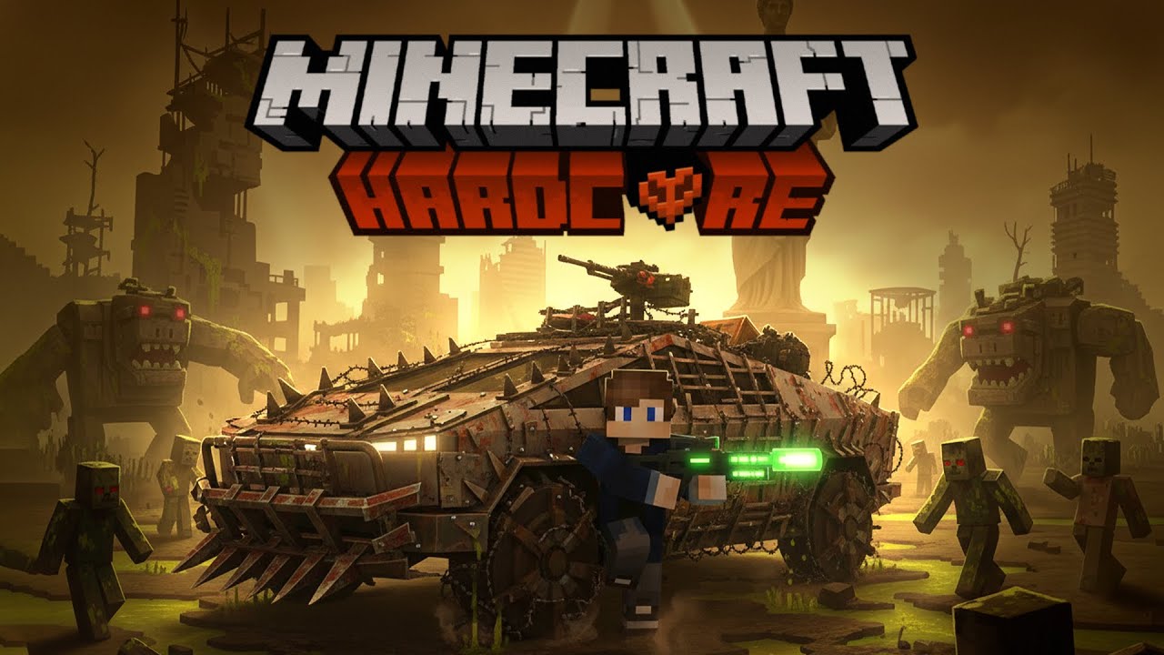 SINH TỒN 100 NGÀY Minecraft Hardcore Sống Sót Trong Thế Giới Nhiễm Phóng Xạ Cùng Cybertruck