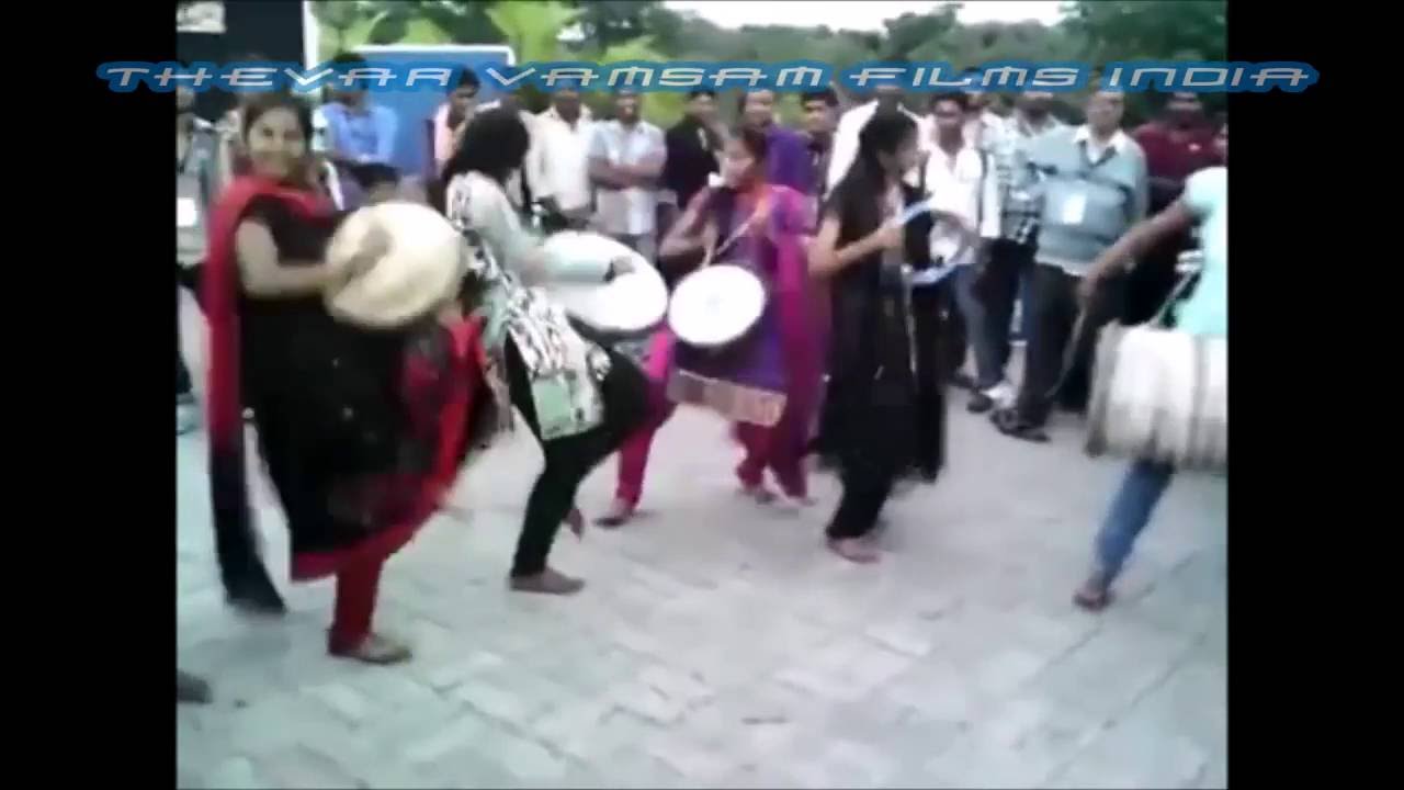 indian girls beating drums (teenmaar)