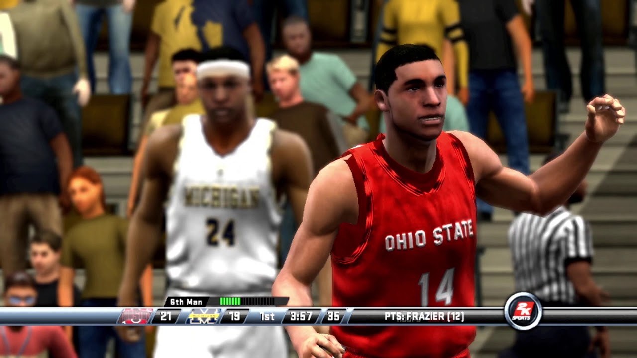 (2KSports College Hoops NCAA 2K8) (Ohio State vs Michigan) Gameplay PS3