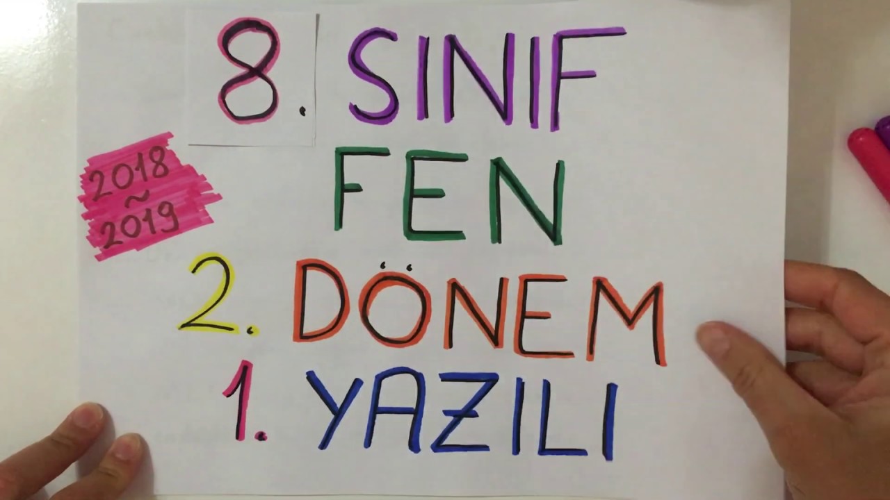 8. sınıf FEN 2. Dönem 1. Yazılı