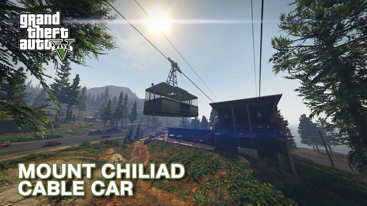 Cable Car Ride to Mount Chiliad - First Person & Cinematic View | GTA 5 Enhanced | GTA V | Free Roam