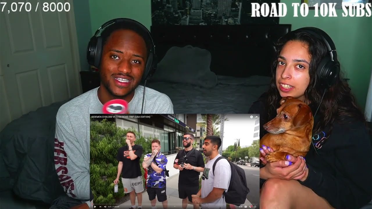 SIDEMEN $100,000 VS $100 ROAD TRIP USA EDITION | RAE AND JAE REACTS
