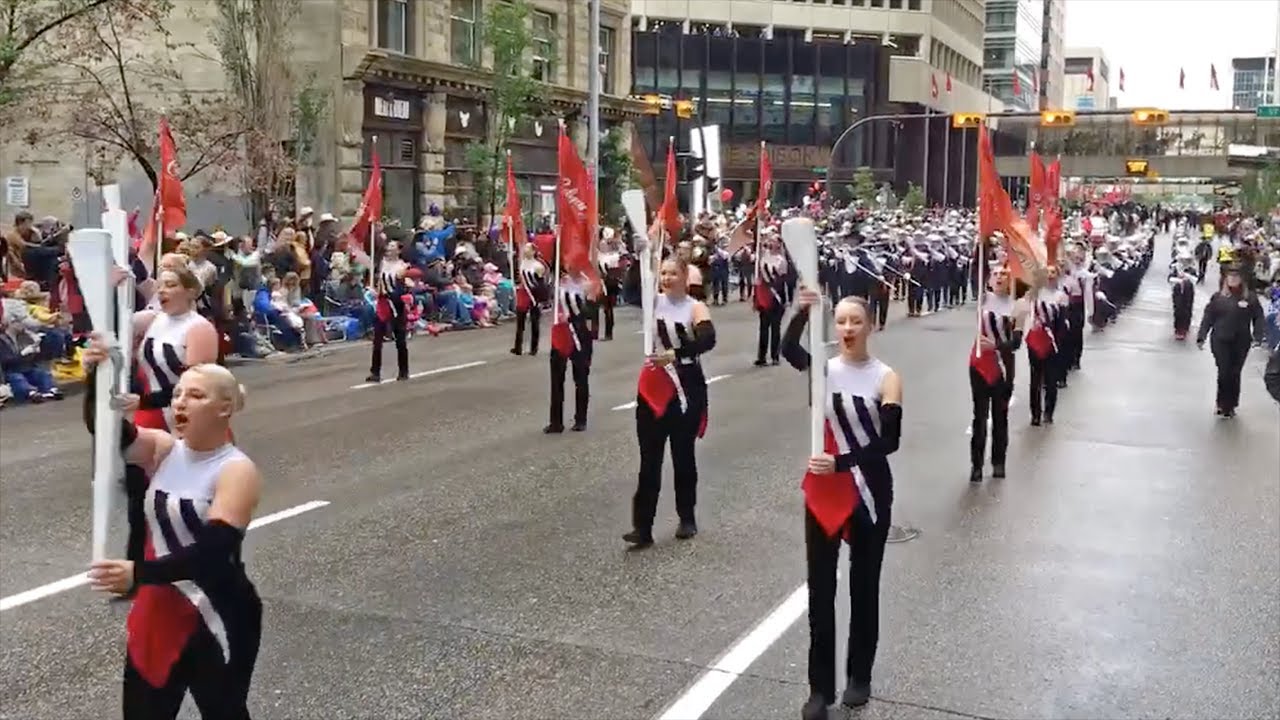 Calgary Stampede Showband leads the 2019 Calgary Stampede Parade - July 5, 2019