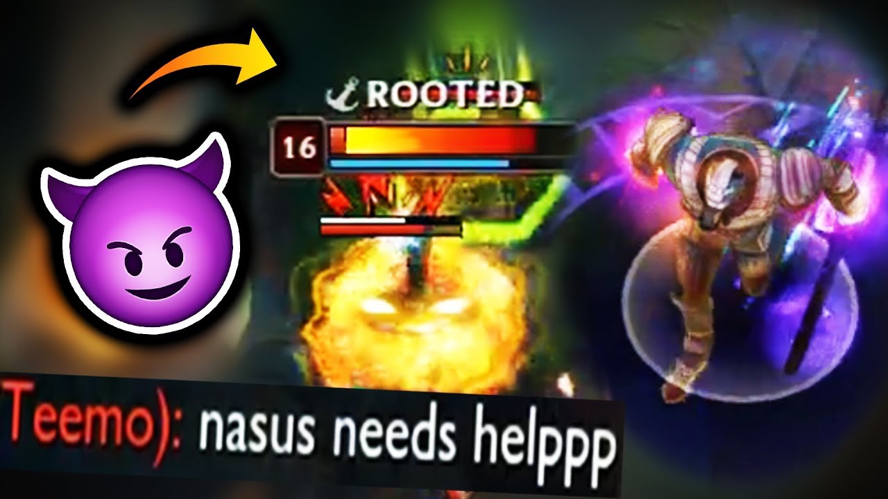 toxic teemo won lane.. but then i turned on BACKDOOR NASUS