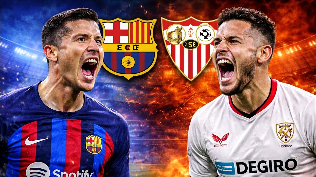 مباراة برشلونة ضد إشبيلية في الدوري الاسباني 