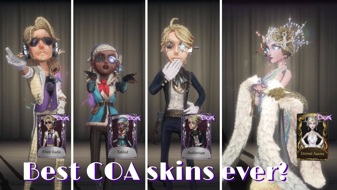 BEST COA SKINS EVER?? - Identity V COA V skin showcase (excluding Forward and Postman)