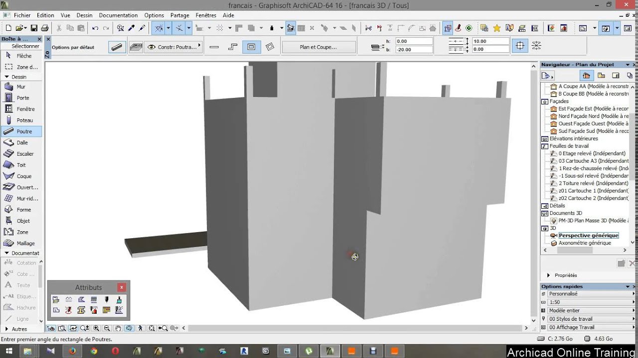 Tutoriel Archicad 16 de A à Z fr  Parite 4   Modification