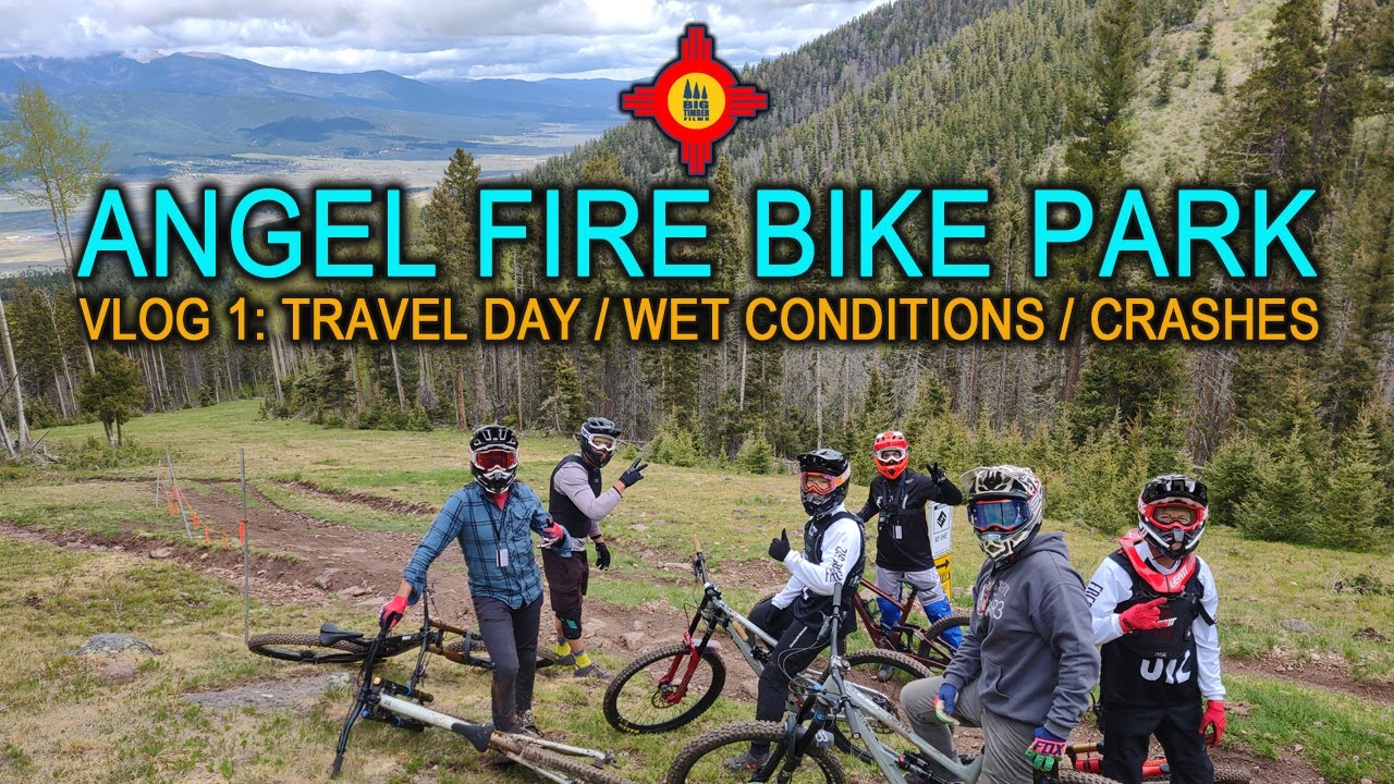 Angel Fire Bike Park 2025 | Vlog 1: Travel Day, Wet Conditions, Spills, and Crashes.