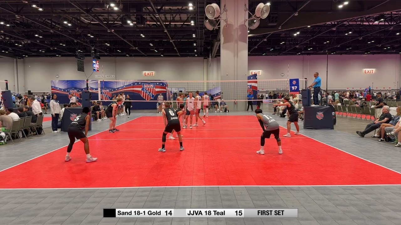 Sand 18-1 Gold v JJVA 18 Teal set 1