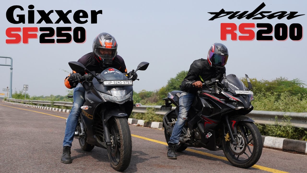 Suzuki Gixxer SF 250 vs  Bajaj Pulsar RS200 Performance Test