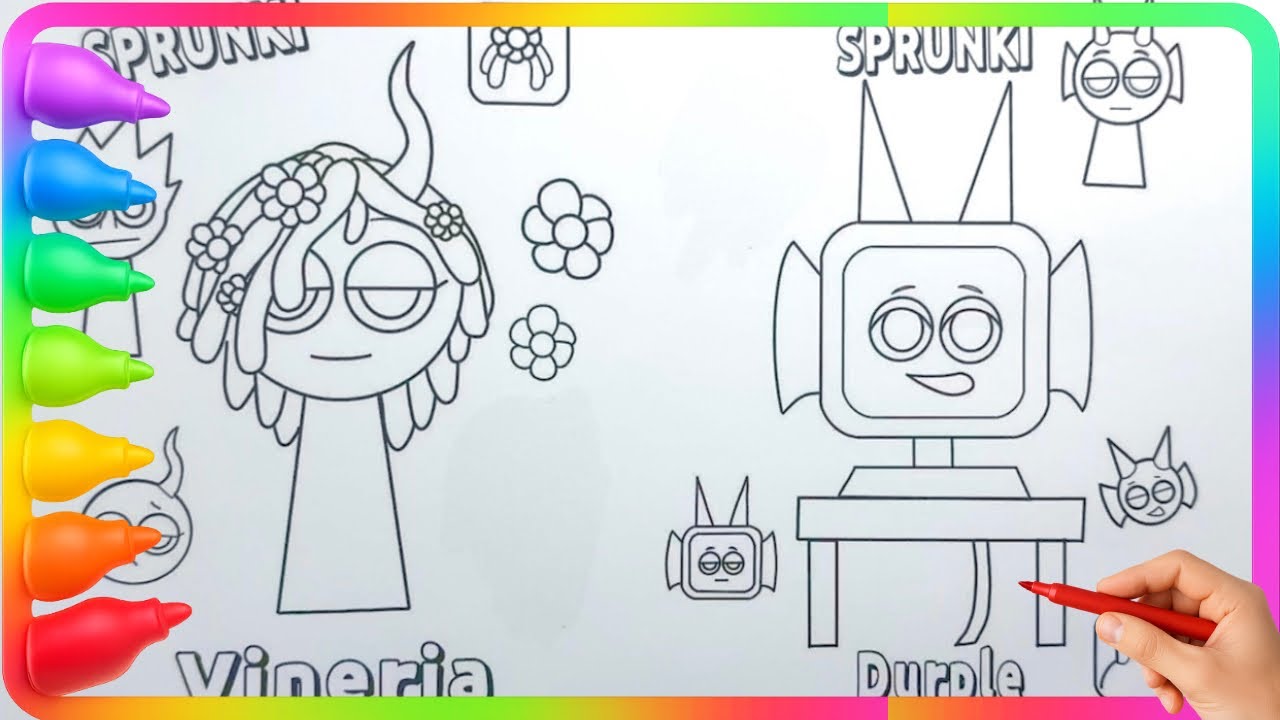 INCREDIBOX SPRUNKI - Валерия и Дурпл ♥️♥️ Невероятно приятные раскраски #раскраски #sprunki