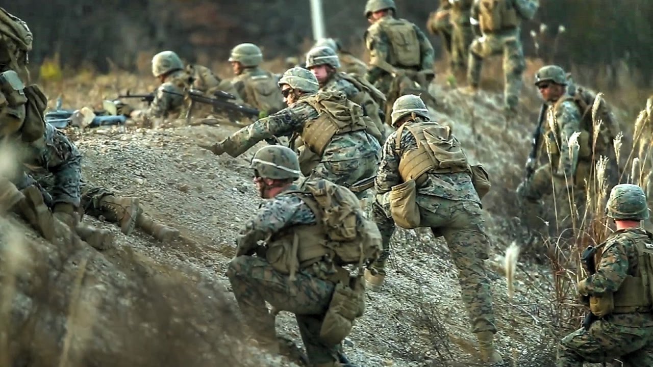 US Marines Conduct Platoon Assault Range in Korea