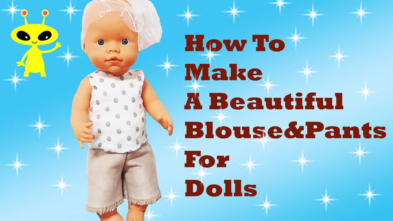 CUTE & EASY DIY 👖👚 How to make Baby doll clothes | TOP & PANTS