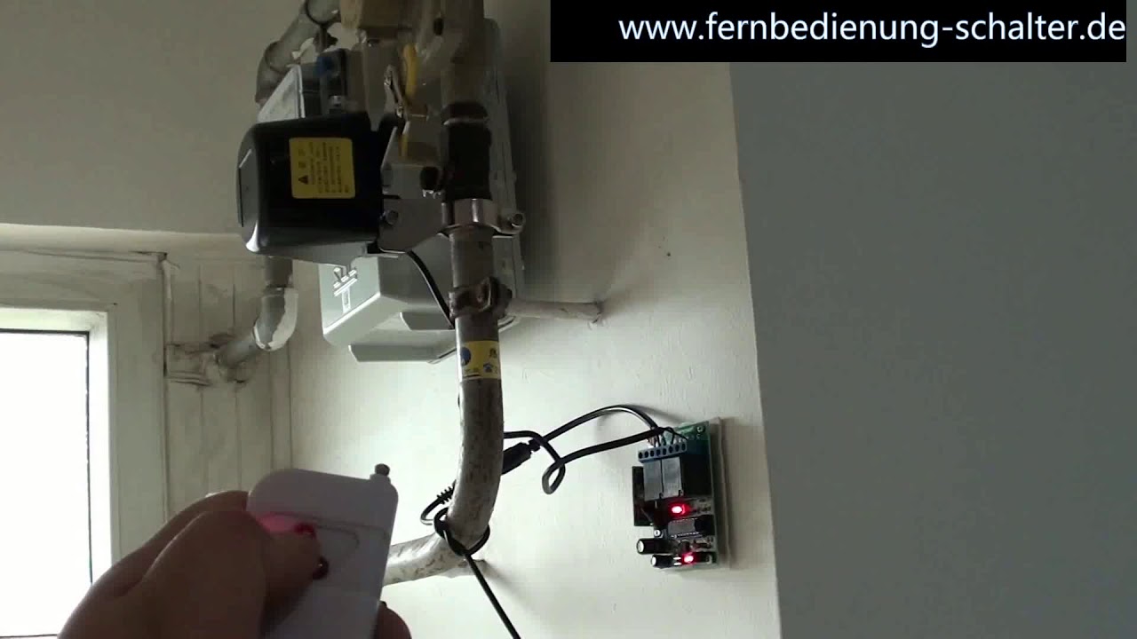 Funk Steuerung Gasventil durch Elektrischer Manipulator Absperrventil und 12V Funkschalter