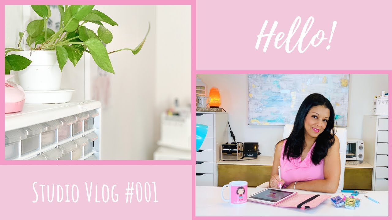 STUDIO VLOG 001 -My First Vlog- Making Die Cut Stickers