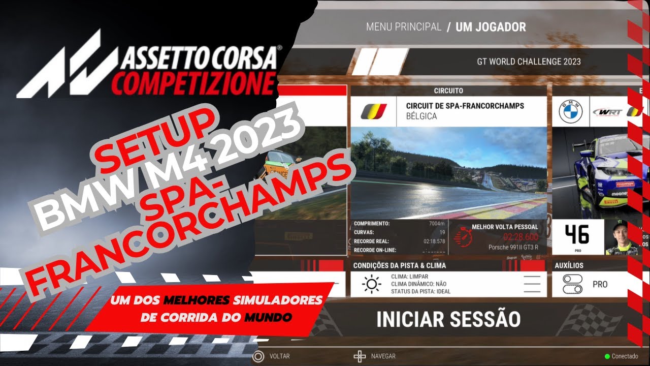 Assetto Corsa Competizione - Montando um Setup do Zero - BMW M4 2023 - Spa-Francorchamps