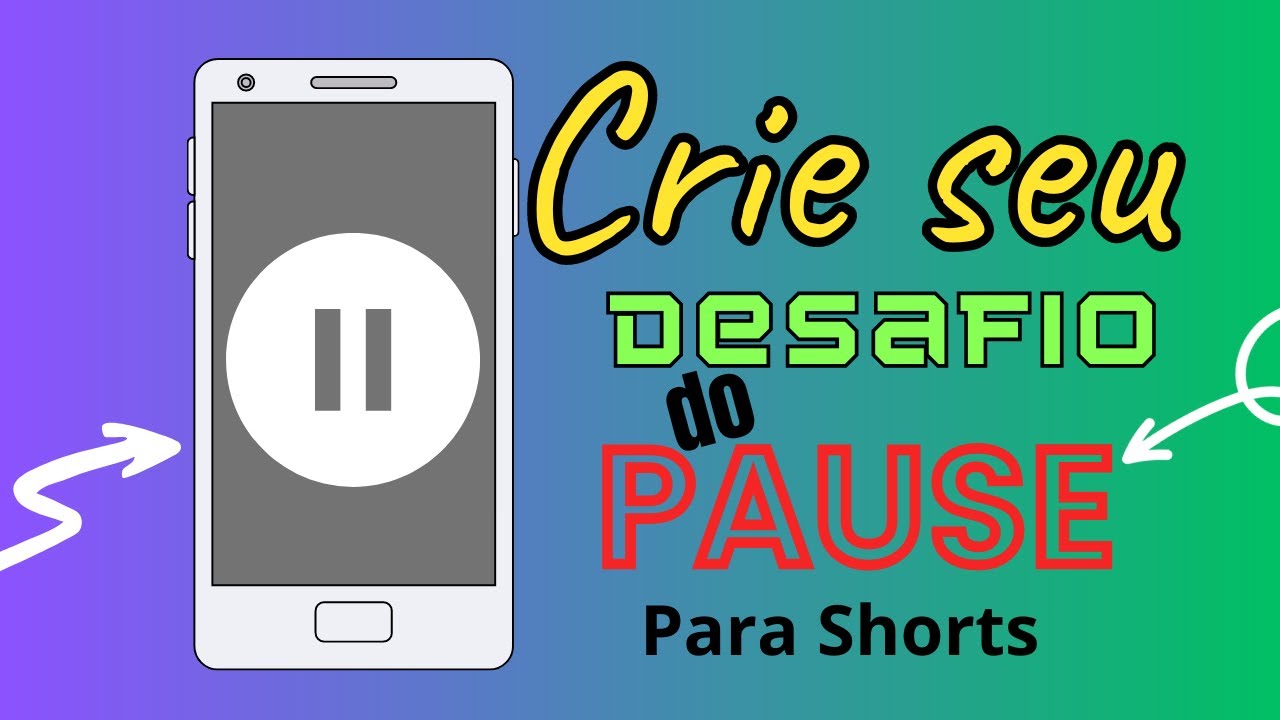 Aprenda criar vídeo DESAFIO DO PAUSE para shorts