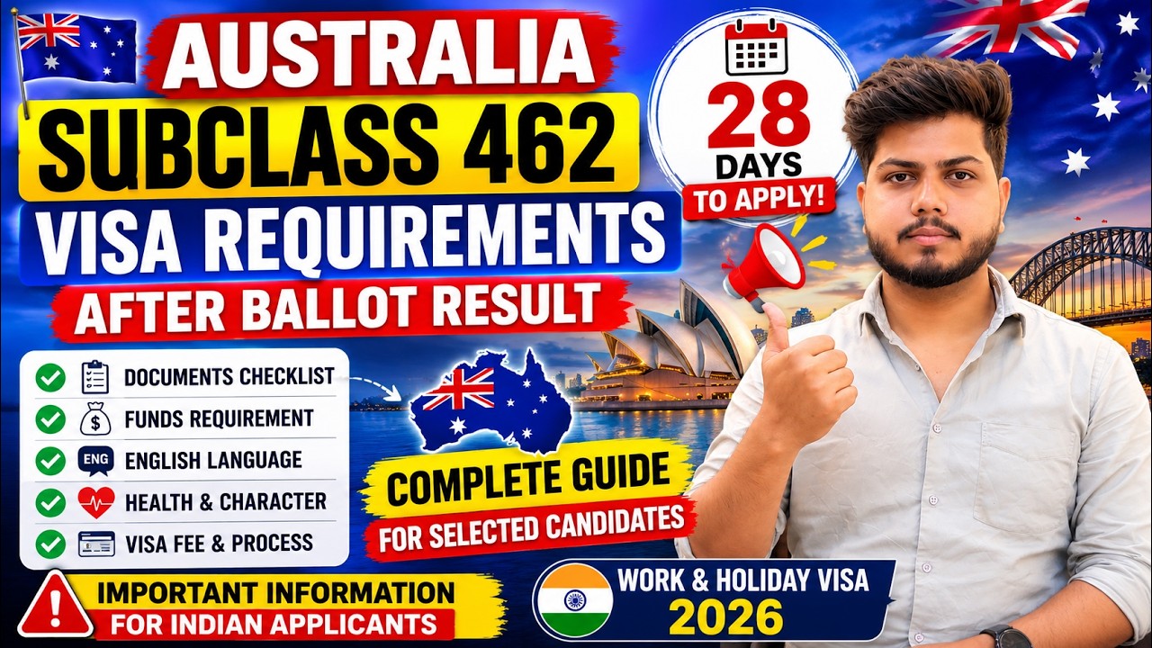 🇦🇺 Australia Lottery Visa Requirements After Ballot Result | Work & Holiday Visa 2026!