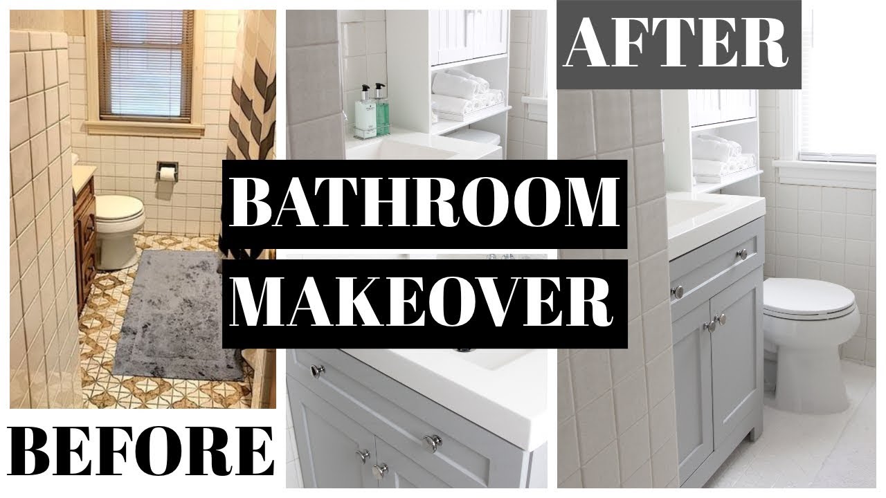 BATHROOM MAKEOVER | BUDGET FRIENDLY |  BEFORE & AFTER