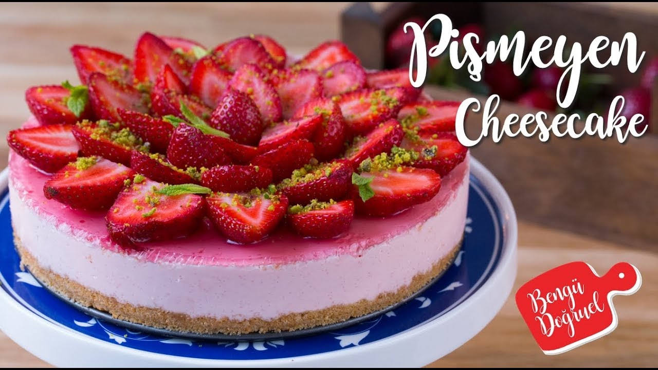 Çilekli Pişmeyen Kolay Cheesecake Nasıl Yapılır? Hafif ve Nefis Cheesecake Tarifi (Kolay Tarifler)