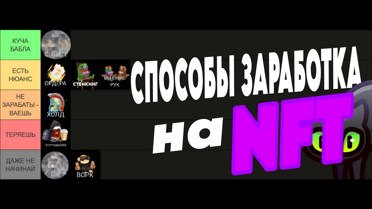 СПОСОБЫ ЗАРАБОТКА НА НФТ: ТИР-ЛИСТ