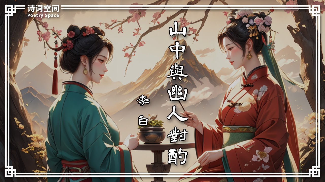 山中與幽人對酌 唐 李白 繁體