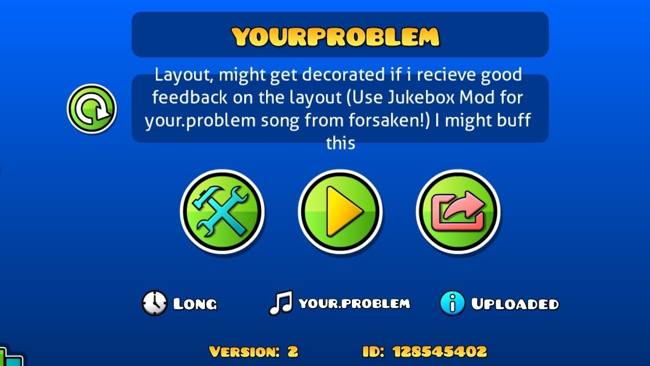 YOUR.PROBLEM Geometry dash layout (Forsaken ost)
