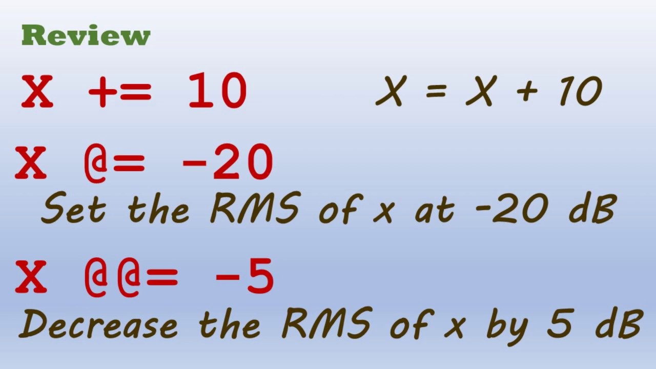 10. Compound operators