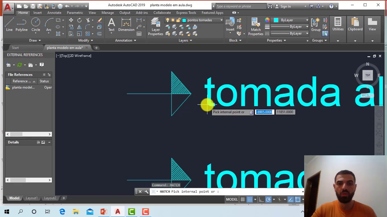 Aula 05 - colocando tomadas no projeto elétrico   autocad