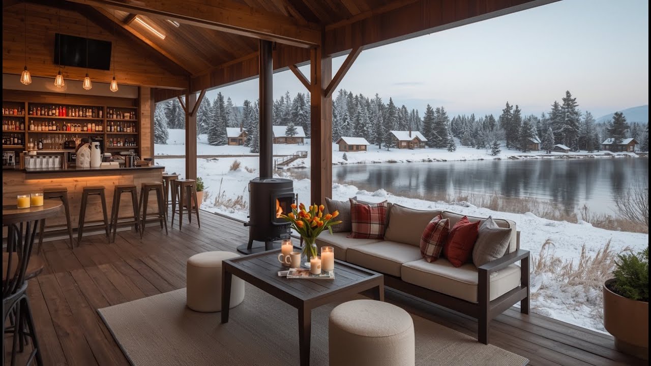 Focus Calm February Winter Morning ☕ Slow Snow & Smooth Jazz Music for