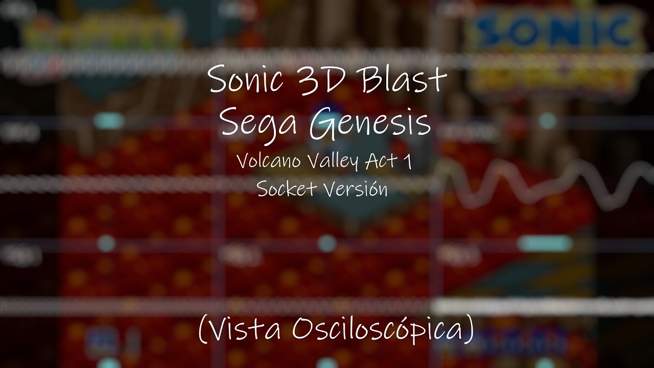 Sonic 3D Blast - Sega Genesis - Volcano Valley Zone 1 SMPS - Socket Versión (Vista Osciloscópica)