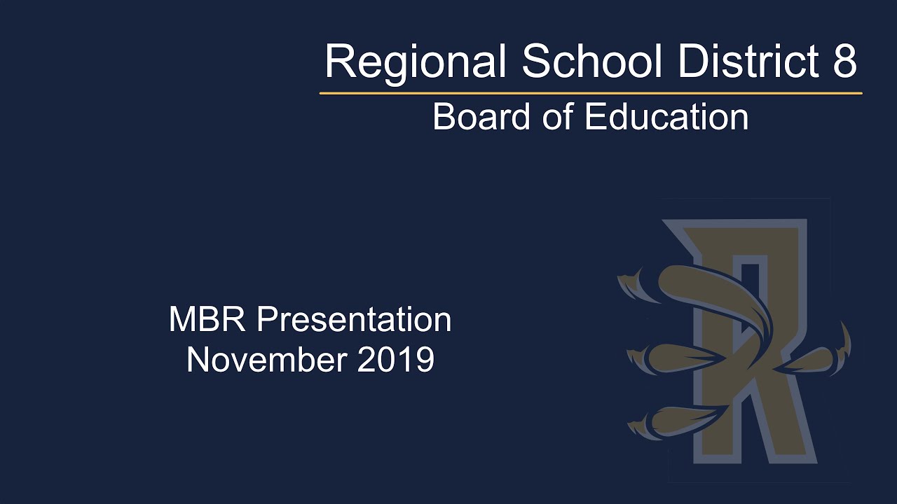 MBR Presentation Video; November 2019