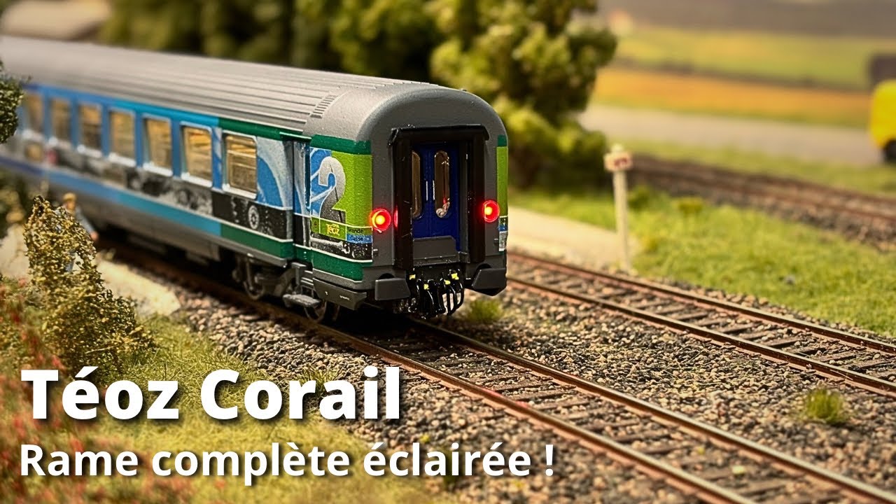 La rame Téoz Corail éclairée