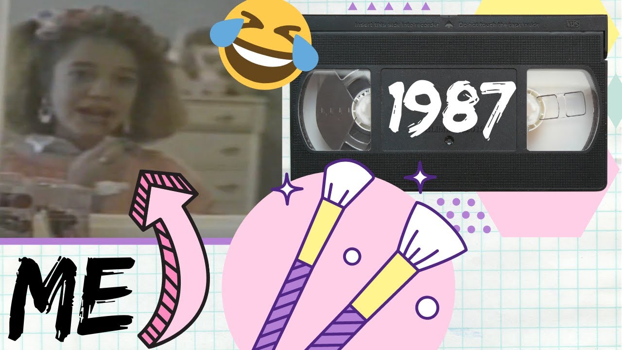 Real 1980s Makeup Tutorial 💖 Old Video (1987) Retro Home Movie