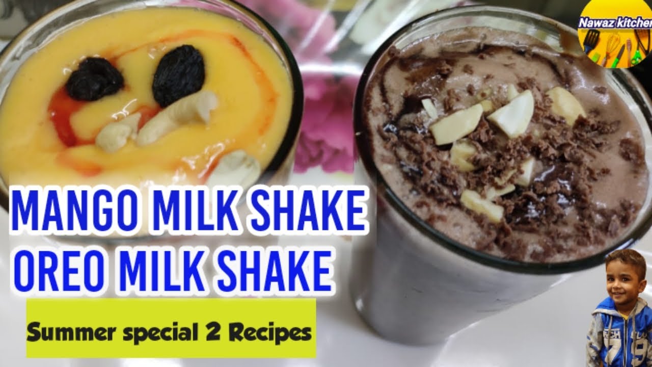 Mango milkshake & Oreo milkshake recipes in tamil /மாம்பழ மில்க் ஷேக் & ஓரியோ மில்க் ஷேக்
