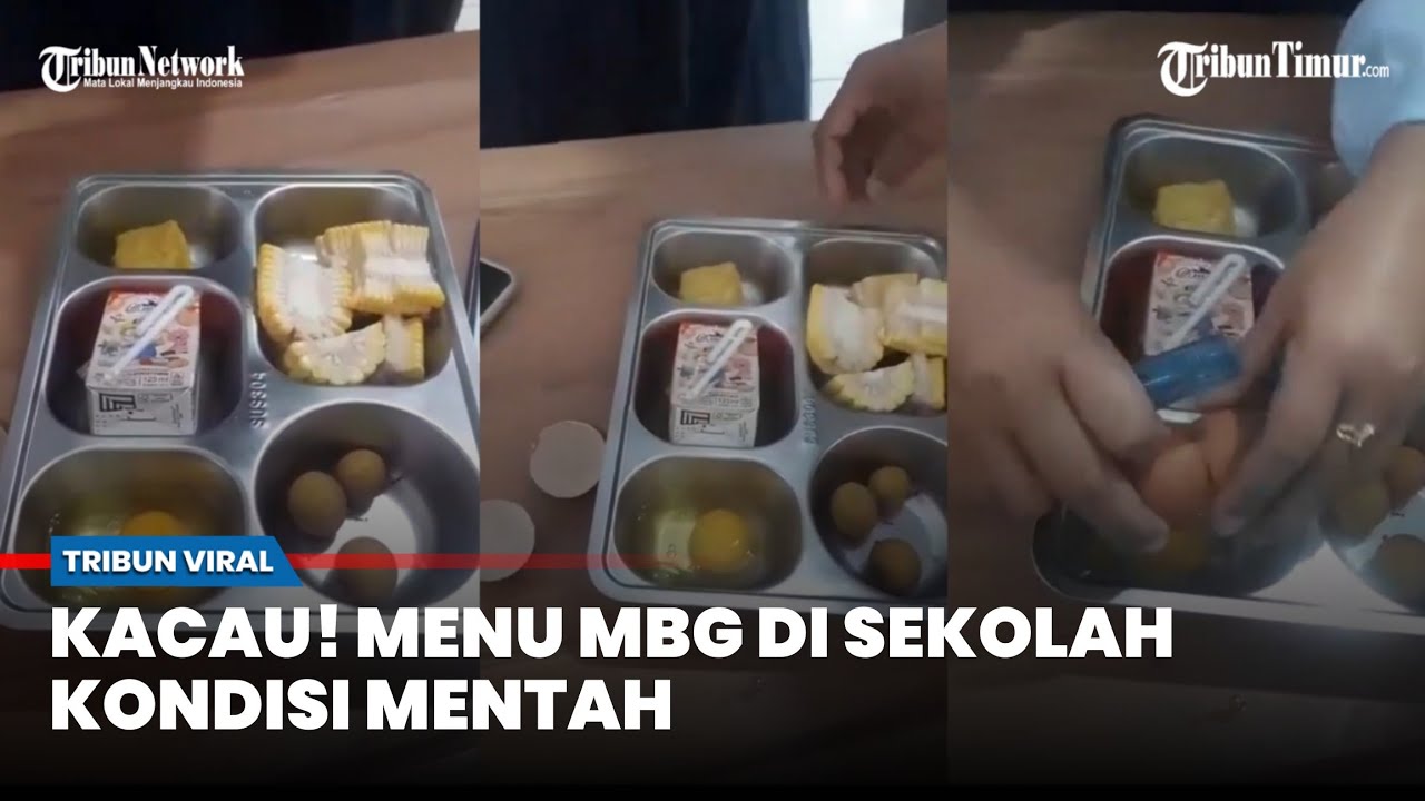 Duh, Menu Makan Bergizi Gratis di SMAN 1 Cigemblong Diduga Masih Mentah