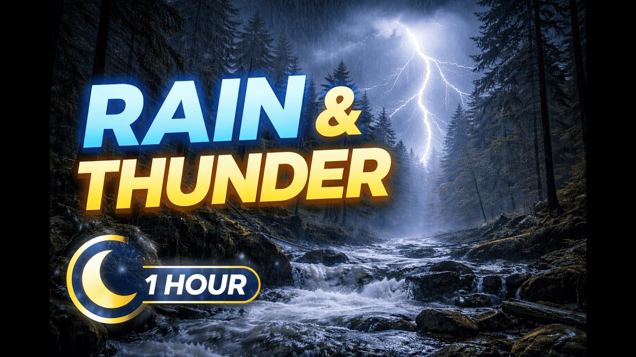 Forest Rainstorm with Thunder Sounds for Sleep, Focus & Relaxation