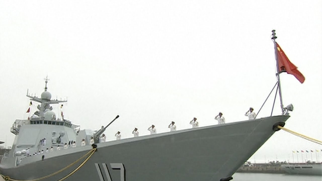 China shows off military force at naval parade