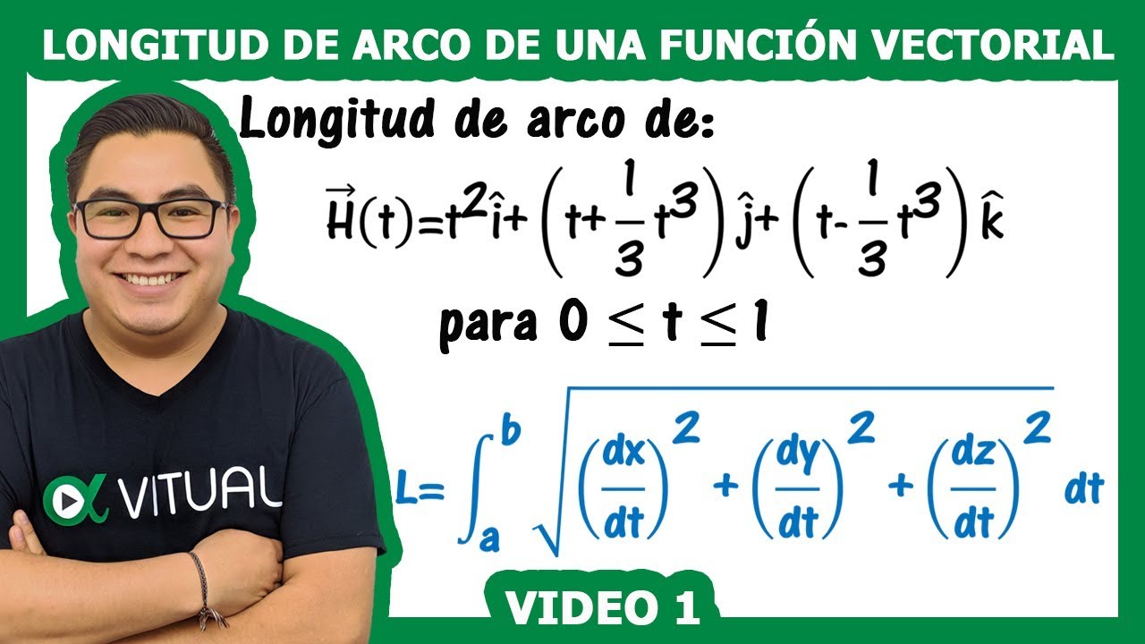 Longitud de Arco de una Función Vectorial video 1 | Vitual Universitario