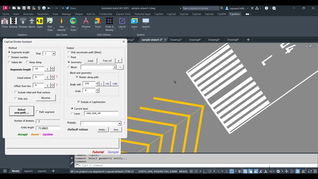 CapAero: CAD Airport Markings and Signage Design (development)