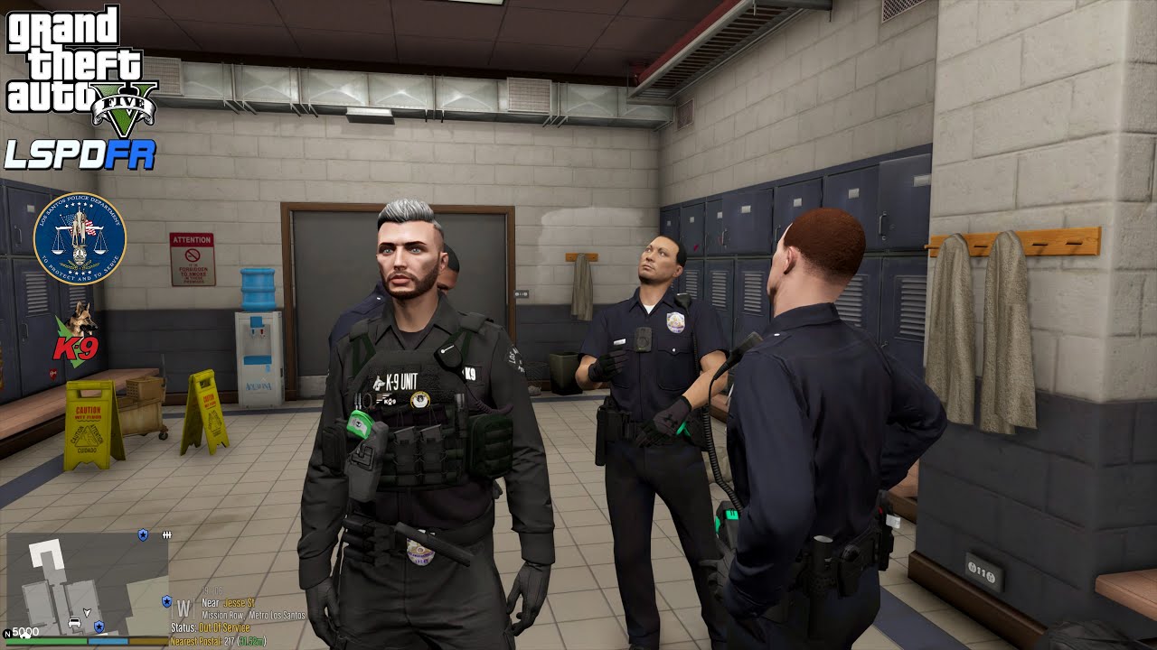 GTA V - LSPDFR 0.4.9🚔 - LSPD/LAPD - K9 Unit City Patrol - Traffic Stop Backup | Pursuit - 4K